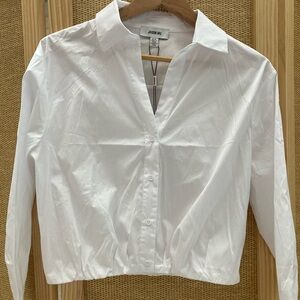 Jason Wu Crisp White Button Down Shirt M NWT $89 Retail